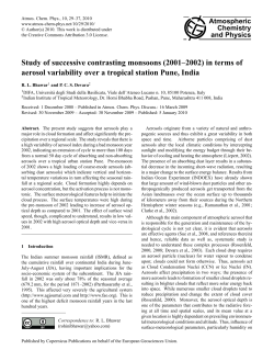 Study of successive contrasting monsoons (2001&ndash;2002) in terms of