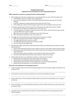 Paraphrasing Exercises