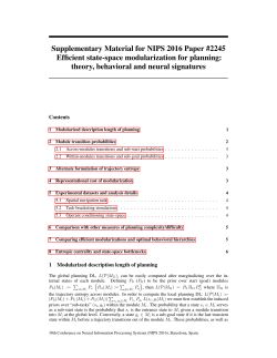 Supplementary Material - Computational and Biological Learning Lab