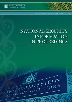 IP38 National Security Information in Proceedings