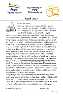 April 2017 - House of Prayer Lutheran