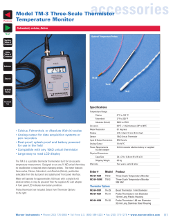 Model TM-3 Three-Scale Thermistor Temperature Monitor
