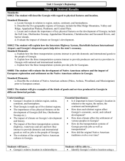 Stage 1 - Desired Results