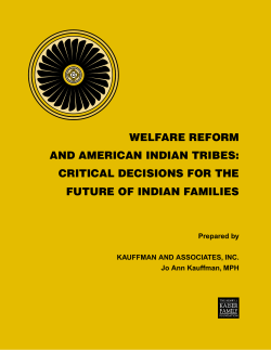 Critical Decisions for the Future of Indian Families