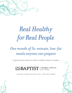 Real Healthy for Real People One month of 30-minute, low