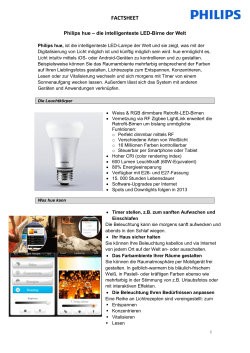 Hintergrundinformation Philips Hue