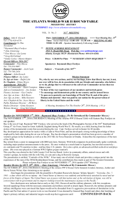 November - The Atlanta World War II Roundtable