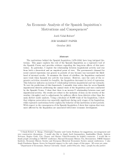 An Economic Analysis of the Spanish Inquisition`s Motivations and
