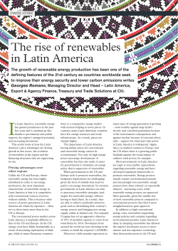 The rise of renewables in Latin America