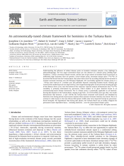 An astronomically-tuned climate framework for hominins in the
