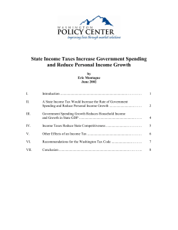 The Impact of a State Income Tax on Economic Prosperity: An