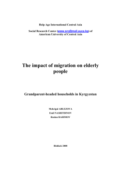 The Impact of Migration on Elderly People. Grandparent