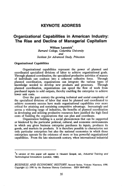 Organizational Capabilities in American Industry