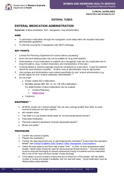 Enteral medication administration