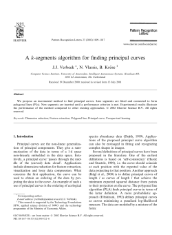 A k-segments algorithm for finding principal curves