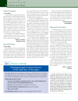 Opinion and Dissent - State Bar of Michigan