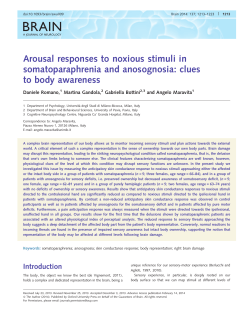 Arousal responses to noxious stimuli in