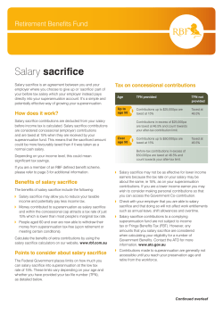 Salary sacrifice
