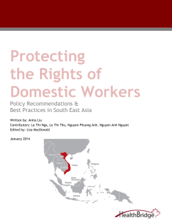 Protecting the Rights of Domestic Workers