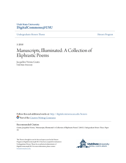 Manuscripts, Illuminated: A Collection of Ekphrastic Poems