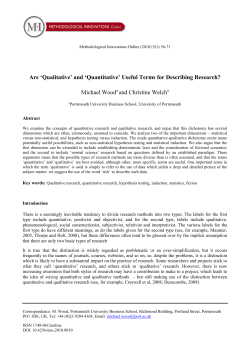 Are `Qualitative` and `Quantitative` Useful Terms for Describing