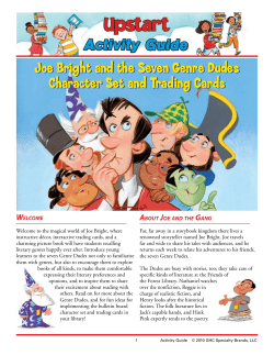 Joe Bright and the Seven Genre Dudes Character Set and Trading