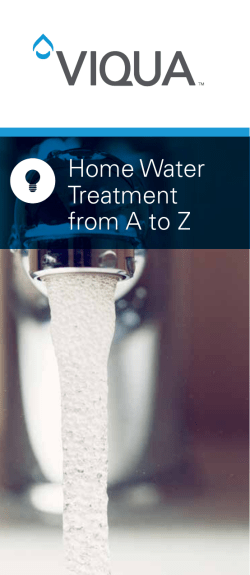 Home Water Treatment from A to Z