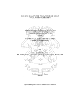 The Threat of Space Debris to U.S. National Security