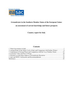 Groundwater in the Southern Member States of the European Union