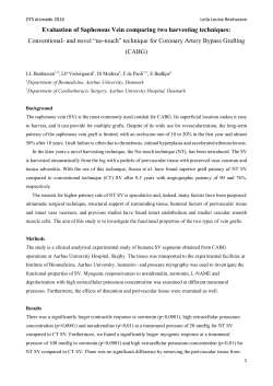 Evaluation of Saphenous Vein comparing two harvesting techniques