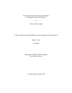 Dissolving Identity: Becoming-Imperceptible in Virginia Woolf`s Mrs