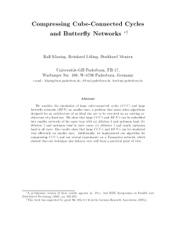 Compressing Cube-Connected Cycles and Butter y Networks y