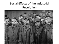 Social effects of the Industrial Revolution