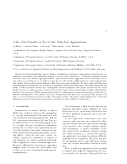 End-to-End Quality of Service for High-End Applications