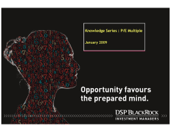 Knowledge Series : P/E Multiple