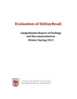 Evaluation of SitStayRead: