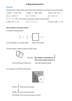 She says, `My fraction is equivalent to One of the number cards is 6`