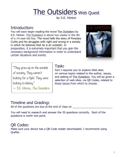The Outsiders WebQuest
