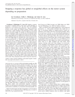 Stopping a response has global or nonglobal effects on the motor