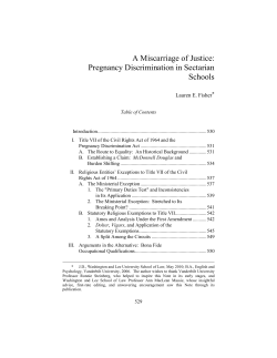 A Miscarriage of Justice - Washington and Lee University School of