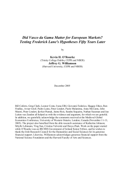 Did Vasco da Gama Matter for European Markets? Testing Frederick