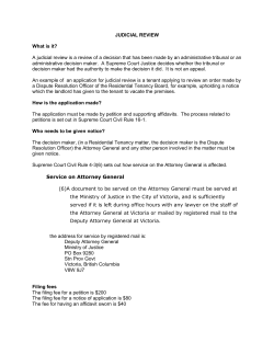 Judicial Review Package - The Courts of British Columbia