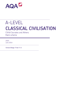A-level Classical Civilisation Mark scheme Unit 04A