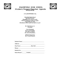 2013-2014 Student Handbook - Plainfield Public Schools