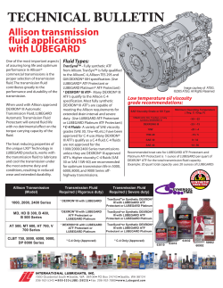 TECHNICAL BULLETIN Allison transmission fluid