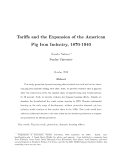 Tariffs and the Expansion of the American Pig