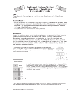 Portions of Portions Meeting (Fractions of Fractions
