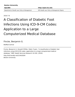 A classification of diabetic foot infections using ICD-9