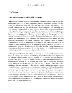 Political Communication with Animals