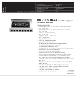 BC 700S Boka Slave unit for booking system (four doors